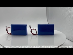 Şarj edilebilir li polimer pil 803450-2s 7.4v 1500mAh pil paketi