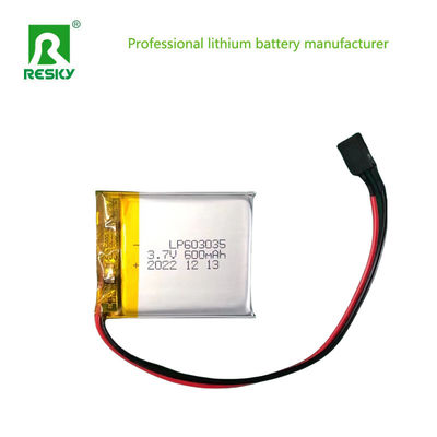 satın al 603035 Lityum Polimer Pil Hücresi 3.7V 600mAh Şarj edilebilir Li-Polimer Piller online manufacture