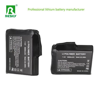 satın al 1S1P Isıtılmış Lityum Pil 3.7V 3000mAh Isıtılmış Şapka için Li-ion Güç Pil online manufacture