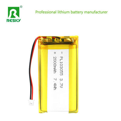 satın al Şarj edilebilir Lipo Pil 103055 3.7V 2000mAh 7.4wh Güç Güneş Lityum İyon Pil Hücresi online manufacture