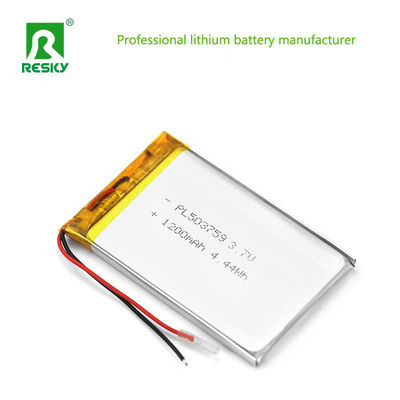 satın al Güneş Lityum İyon Hücresi 503759 3.7v 1200mAh Şarj edilebilir Li-Poymer Pil Çevrimiçi üretim