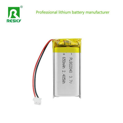 satın al Solar Lithium Cell 802040 3.7V 650mAh Rechargeable Lithium Ion Polymer Battery For Bauty Device Çevrimiçi üretim