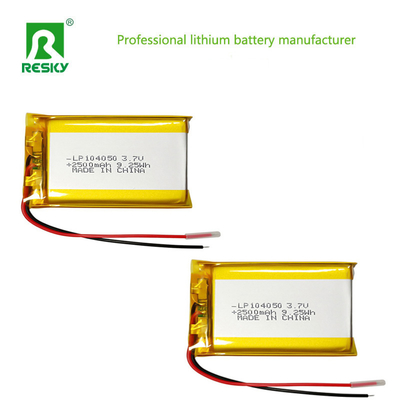 satın al Li-Ion Pil 104050 3.7v 7.4v 2500mAh 9.25wh Şarj Edilebilir Lityum Polimer İşitme Cihazı Pili Çevrimiçi üretim