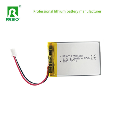 satın al Şarj Edilebilir Lityum Piller 553450 3.7V 1100mAh 1200mAh 4.07wh Depolama Lipo Pil Hücresi Çevrimiçi üretim