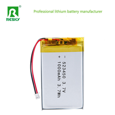 satın al Güç Lityum pil Hücresi 523450 3.7v 1000mAh 3.7Wh Şarj Edilebilir Li Polimer Pil Çevrimiçi üretim