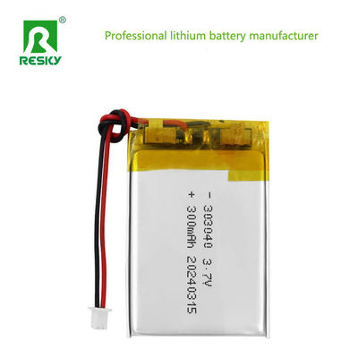 satın al Lityum polimer pil hücresi 3.7V 303040 300mAh 1.11wh LED lamba için şarj edilebilir Lipo pil Çevrimiçi üretim