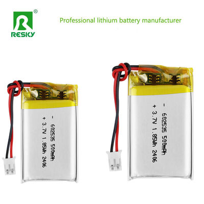 satın al Lityum Polimer Pil Hücresi 602535 3.7V 4.2V 400mAh 500mAh 1.85wh Güç Lipo Pilleri Çevrimiçi üretim