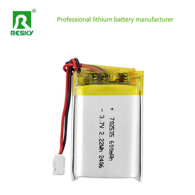 satın al Güneş Lipo Pil Hücresi LP702535 3.7V 600mAh 2.22wh Hoparlör için şarj edilebilir lityum piller Çevrimiçi üretim