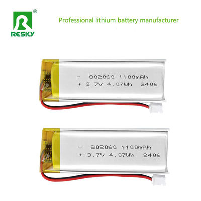 satın al Lityum Polimer Pil Hücresi 802060 3.7V 1100mAh 4.07wh Güneş Lipo Pilleri Elektrik Mitri İçin Çevrimiçi üretim