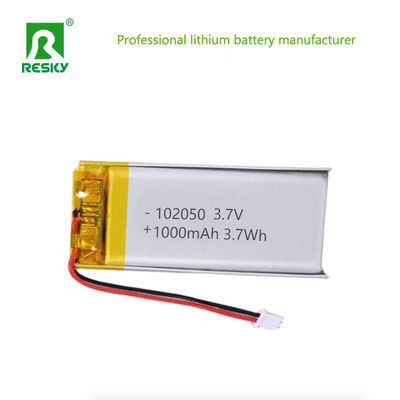 satın al Lityum Polimer Pil 102050 3.7v 1000mAh 3.7Wh Şarj Edilebilir Lipo Pil Paketi El Tipi Cihaz İçin Çevrimiçi üretim