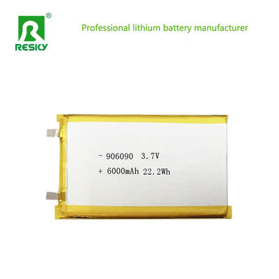 satın al Güç Lipo Bataryası 906090 3.7v 6000mAh 22.2wh Akıllı Kilit için Yeniden Şarj Edilebilir Lityum İyon Polimer Bataryası Çevrimiçi üretim