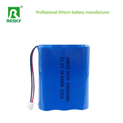 satın al 18650 Batteries 11.1V 3s 2600mAh 28.86wh Rechargeable Li-ion Lithium Ion Battery Pack Çevrimiçi üretim