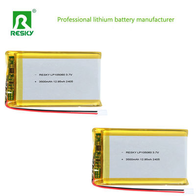satın al Lithium Ion Battery Cell LP105060 3.7V 3500mAh 12.95wh Solar Rechargeable Lip Battery Pack Çevrimiçi üretim