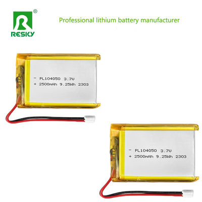 satın al Li-Ion Battery Cell 104050 3.7v 7.4v 2500mAh 9.25wh Rechargeable Li-Polymer Battery Pack Çevrimiçi üretim