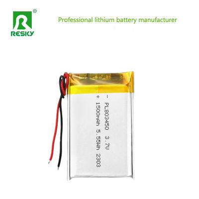 satın al Flat Power Lithium Battery Cell 803450 3.7v 1500mAh 5.55wh Rechargeable Lipo Polymer Battery Pack Çevrimiçi üretim