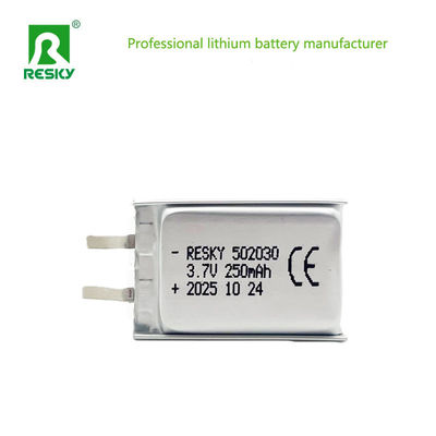 satın al Rechargeable Lifepo4 Battery Cell 502030 3.7v 250mAh 0.925wh Power Lithium Ion Polymer Battery Çevrimiçi üretim