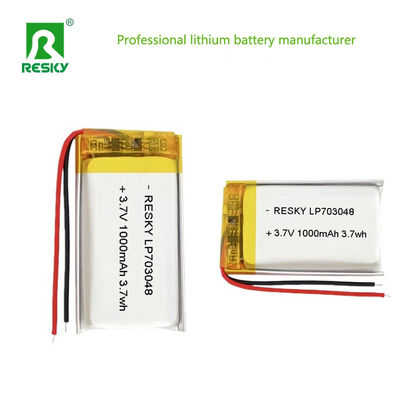 satın al Power Lipo Battery RESKY LP703048 3.7v 1000mAh 3.7Wh Rechargeable Lithium Polymer Batteries Çevrimiçi üretim