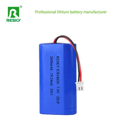 satın al Şarj Edilebilir 18650 lityum pil Pil Paketi 2600mAh 7.4V 19.24wh lipo pil paketi Çevrimiçi üretim