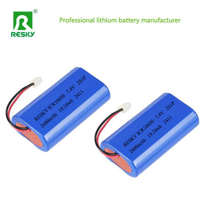 satın al Lityum Pil Hücresi 18650 Li-ion Pil Paketi 3.7v 7.4V 2600mAh 19.24wh Güç Lityum Pilleri Çevrimiçi üretim