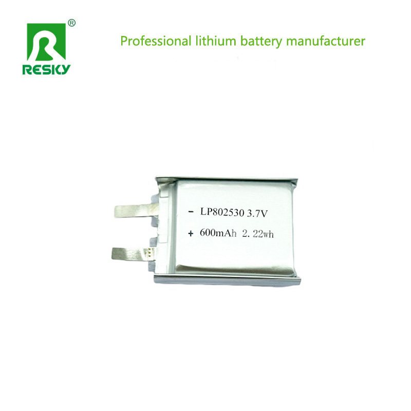 802530 3.7V 600mAh Şarj Edilebilir LiPo Pil Hücresi
