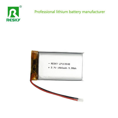 Lityum polimer pil hücresi 3.7V 1500mAh 103048 Dijital cihaz için