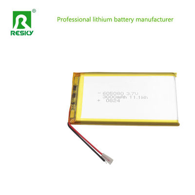 Şarj edilebilir Lityum polimer pil hücresi Power Bank için 3.7V 3000mAh 605080