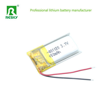 Akıllı Cihazlar İçin Poşet Lityum Polimer Pil Hücresi 401120 3.7V 50mAh