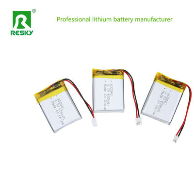 Lityum polimer pil hücresi 3.7V 603040 750mAh 3 boyutlu lamba için şarj edilebilir piller