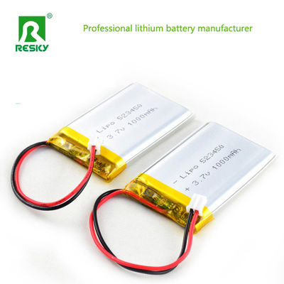Tekrar şarj edilebilir Lityum polimer pil hücresi 523450 1000mAh İletişim aracı için