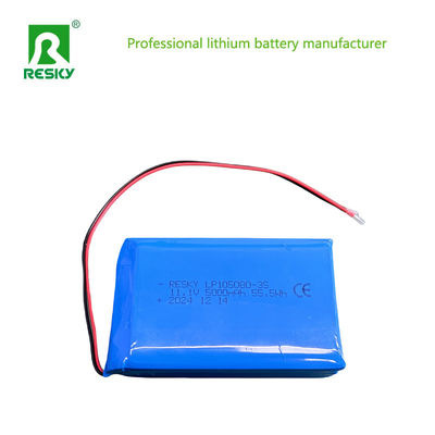 Güneş Li Polimer Pil Hücresi 105080 3S 11.1V 5000mAh Uzaktan Kumanda Tekne için