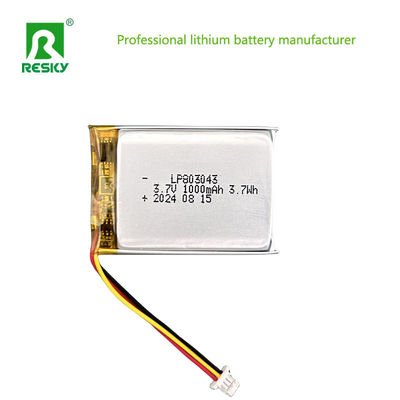 Poşet Güneş Lityum Polimer Pil Hücresi 803040 3.7V 1000mAh 3.7wh Güç