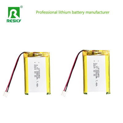 103450 Lityum Polimer Pil Paketi 3.7V 7.4V 2000mAh Şarj edilebilir Lipo Pilleri