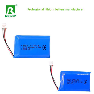 Düz Lityum Polimer Pil Hücresi 803450 2p 3.7V 1500mAh 3000mAh Güç Pilleri