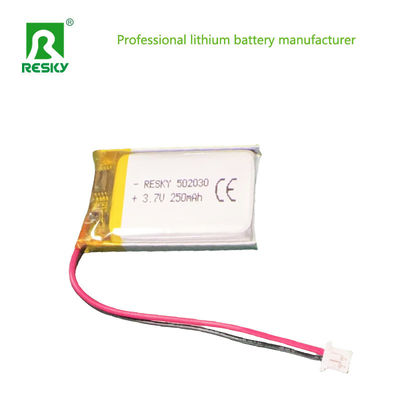 Lityum Polimer Lipo Pil Hücresi 502030 Bluetooth Hoparlörü için 3.7v 250mAh