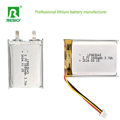 Şarj edilebilir Lityum Polimer Piller Lipo Pil Hücresi 803040 3.7V 1000mAh