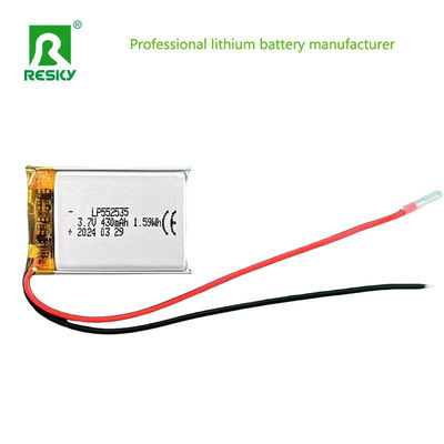 Şarj edilebilir Lityum Polimer Pil Hücresi 552535 3.7V 430mAh Lipo Pilleri