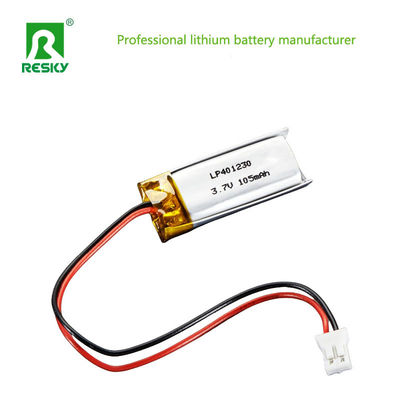 Güç Lipo Bataryası 401230 3.7v 105mAh Akıllı Saat İçin Yeniden Şarj Edilebilir Lityum İyon Polimer Bataryası