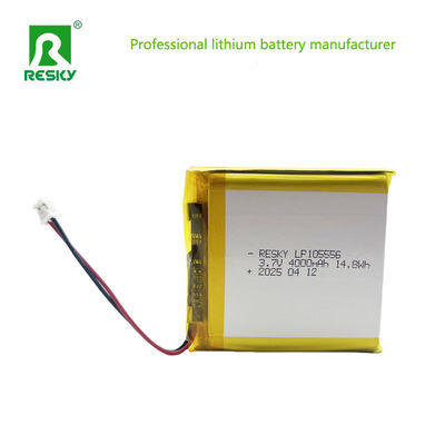 Lityum İyon Hücresi 105556 3.7v 4000mAh 14.8wh Şarj edilebilir Lityum İyon Polimer Pil