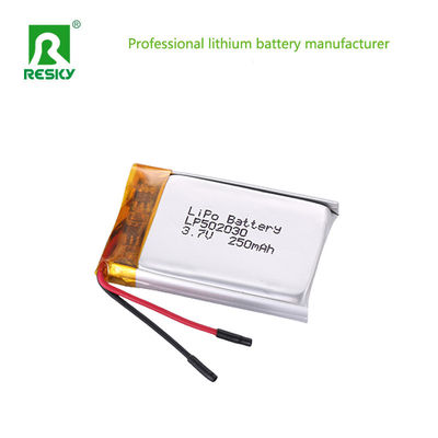 Şarj edilebilir Lityum Pil Hücresi 502030 3.7V 250mAh Lipo Pil Akıllı Saat için