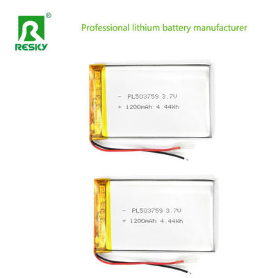 Güç Lipo Pil 503759 3.7v 1200mAh 4.44wh Şarj edilebilir Lityum İyon Pil Paketi