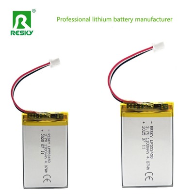 Silindrik Lipo Pil Hücreleri 523450 603450 3.7V 7.4v 1000mAh