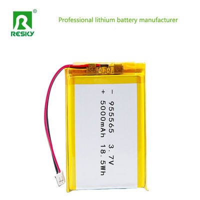 Lityum Hücre LP955565 3.7V 5000mAh 18.5wh Taşınabilir Masaj Aleti İçin Güneş Enerjili Lityum Polimer Pil