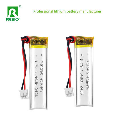Lityum Polimer Pil Paketi 701250 3.7V 400mAh 1.48wh Akıllı Kilit İçin Güç Li-Polimer Pil